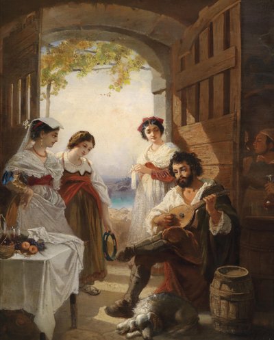 Neapolitan Tavern by Anton Romako